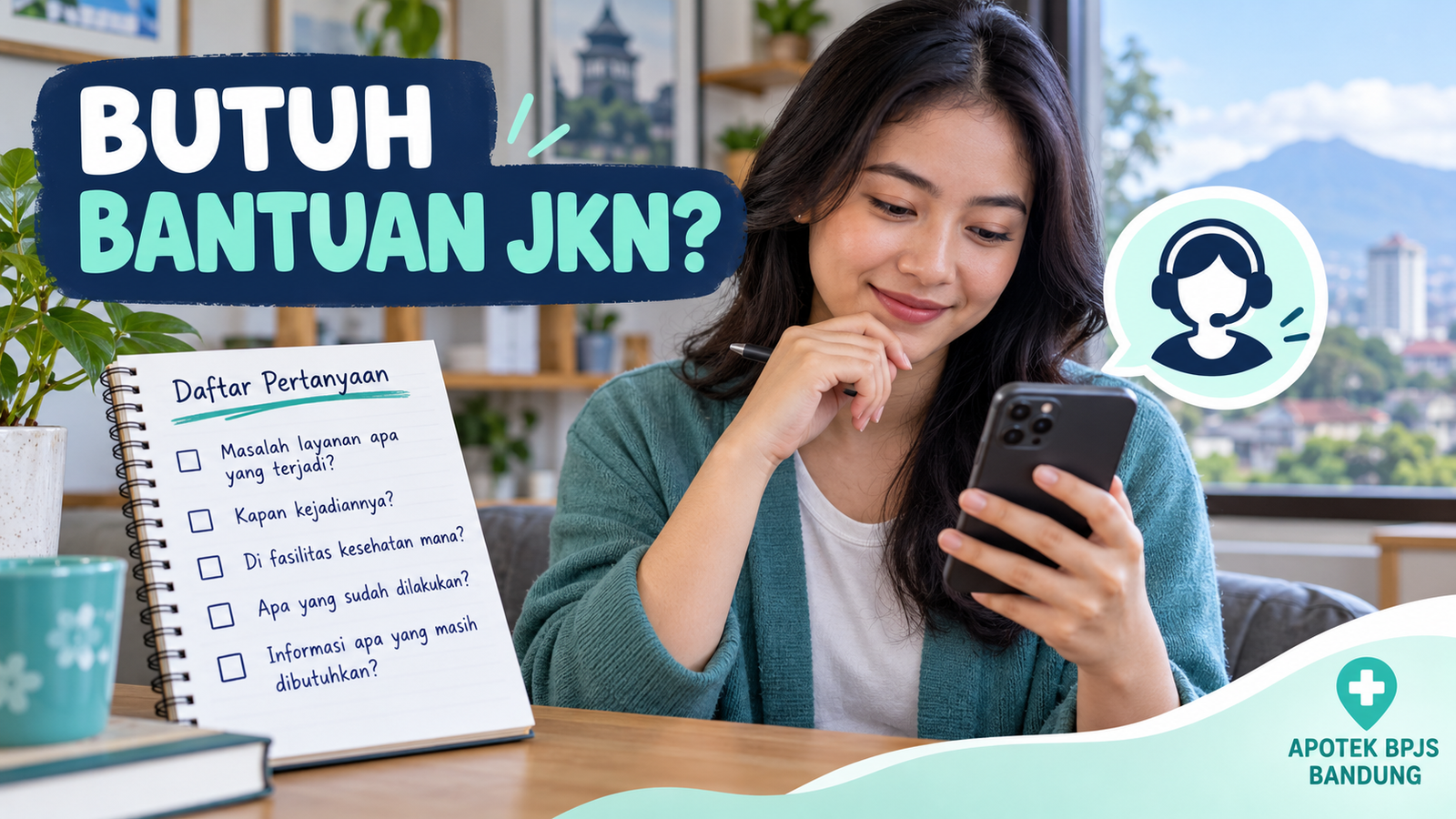 Ilustrasi menyiapkan pertanyaan sebelum menghubungi bantuan layanan JKN